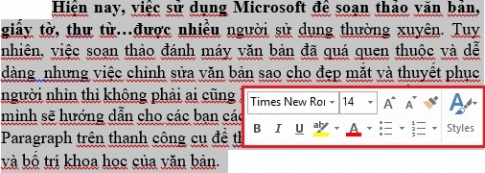 Thao tác để có một đoạn văn bản thu hút người nhìn trên Word