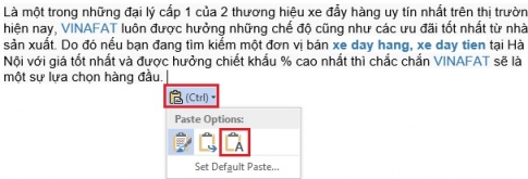 Các cách xóa bỏ đường dẫn Link khi coppy tài liệu về word