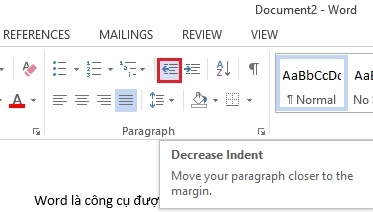 Commonly used indent styles in Word documents