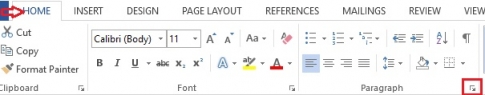 Estilos de recuo comumente usados em documentos do Word