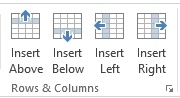 Operations to edit tables in Word