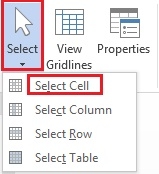 Operations to edit tables in Word