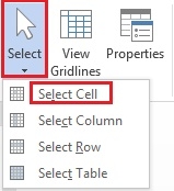 Operazioni per modificare le tabelle in Word