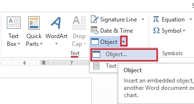 How to insert Word File into Word documents is very simple