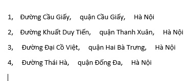 Cách chuyển đổi văn bản thành bảng, bảng thành văn bản trong word