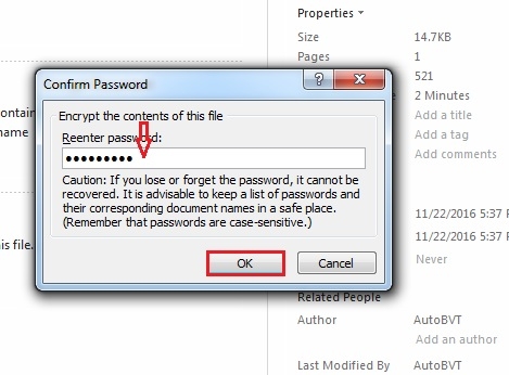 How to set password for all text files in Word
