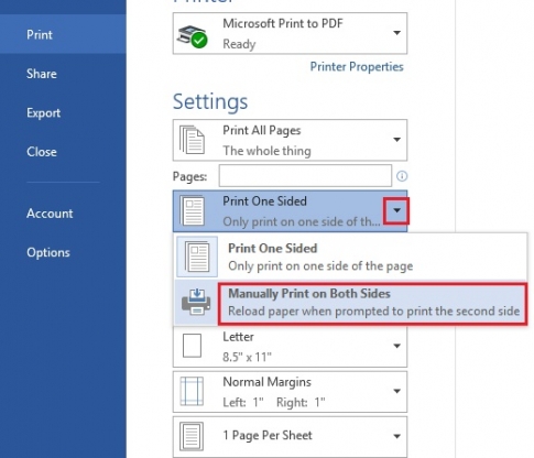 How to print 2-sided easily in Word with all printers