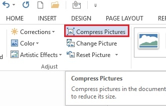 How to reduce the image size in word and still keep the sharpness?