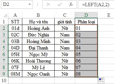 How to use the Right function, the Left function in Excel