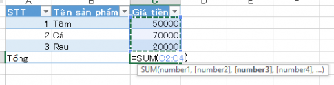 How to use the Sum function in Excel 2013