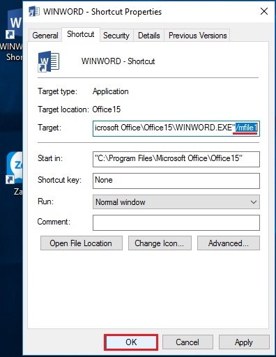 How to create a Shortcut for a document in Word