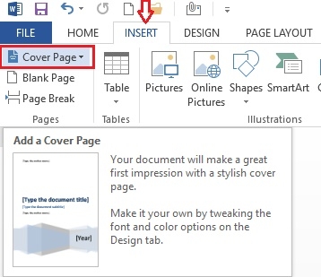How to create a beautiful cover page for a document on word