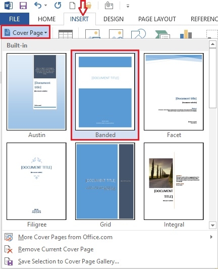 How to create a beautiful cover page for a document on word