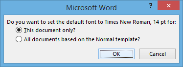 Istruzioni per impostare il carattere predefinito in Microsoft Word