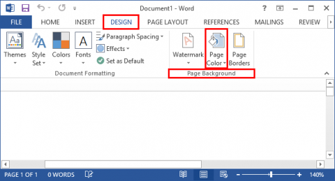 Instruções para definir papéis de parede no Microsoft Word