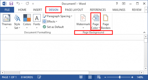 MicrosoftWordで壁紙を設定する手順