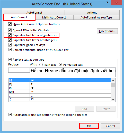 Istruzioni per impostare la maiuscola predefinita in Microsoft Word