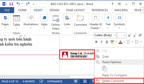 Hướng dẫn sử dụng comment trong Word đơn giản nhất