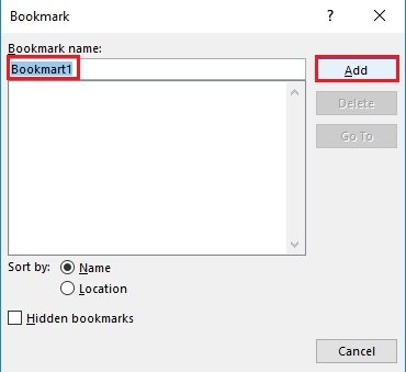 Create Bookmart to navigate and move easily on Word documents
