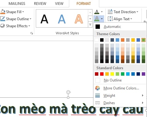 Word2013でWordArtを使用してワードアートをすばやく作成する