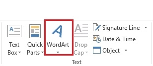 Create word art with WordArt in Word 2013 quickly
