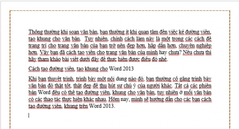 Erstellen Sie einfache Rahmen und Rahmen in Word 2013