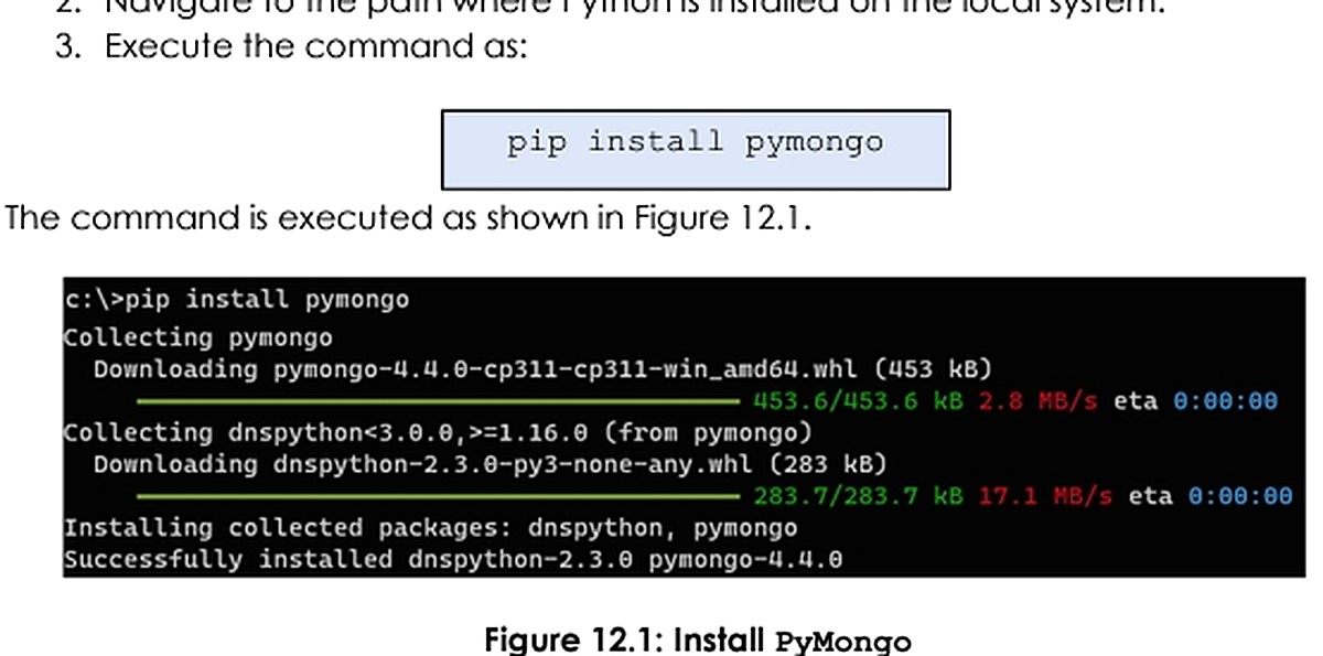 Cài đặt PyMongo bằng pip trên Windows