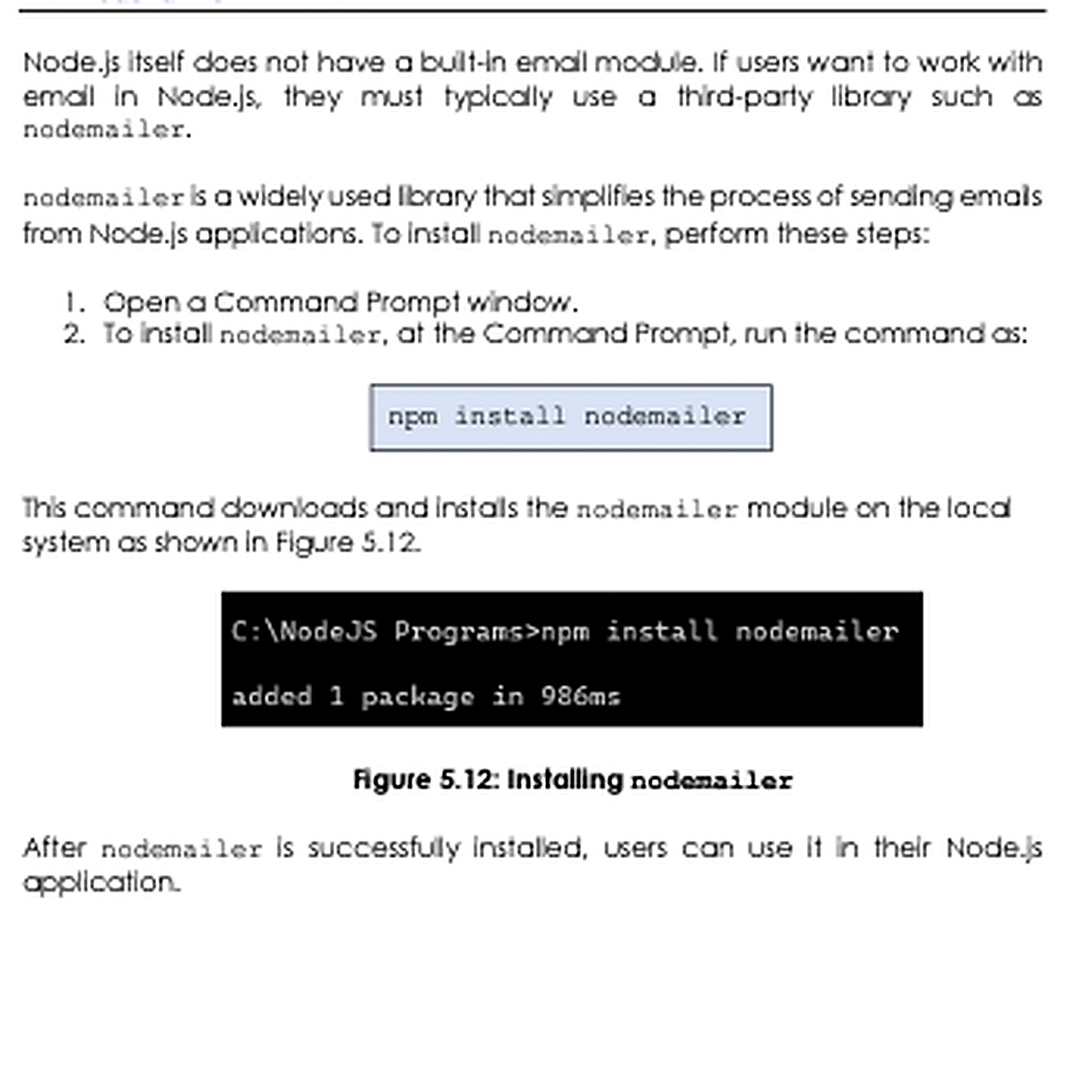 Cài đặt package Nodemailer bằng npm