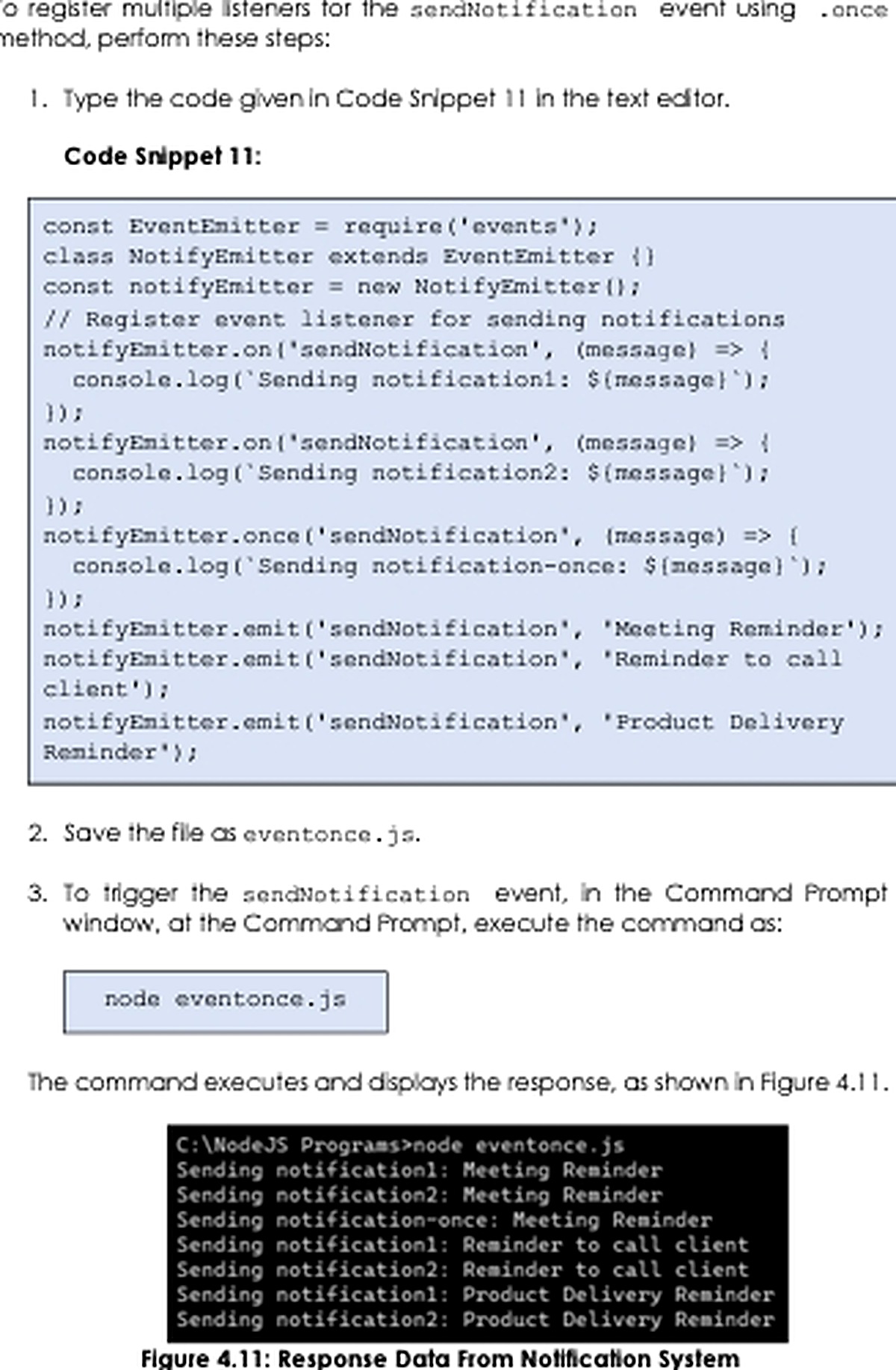 Nhiều listener on và once cùng xử lý một sự kiện trong Node.js