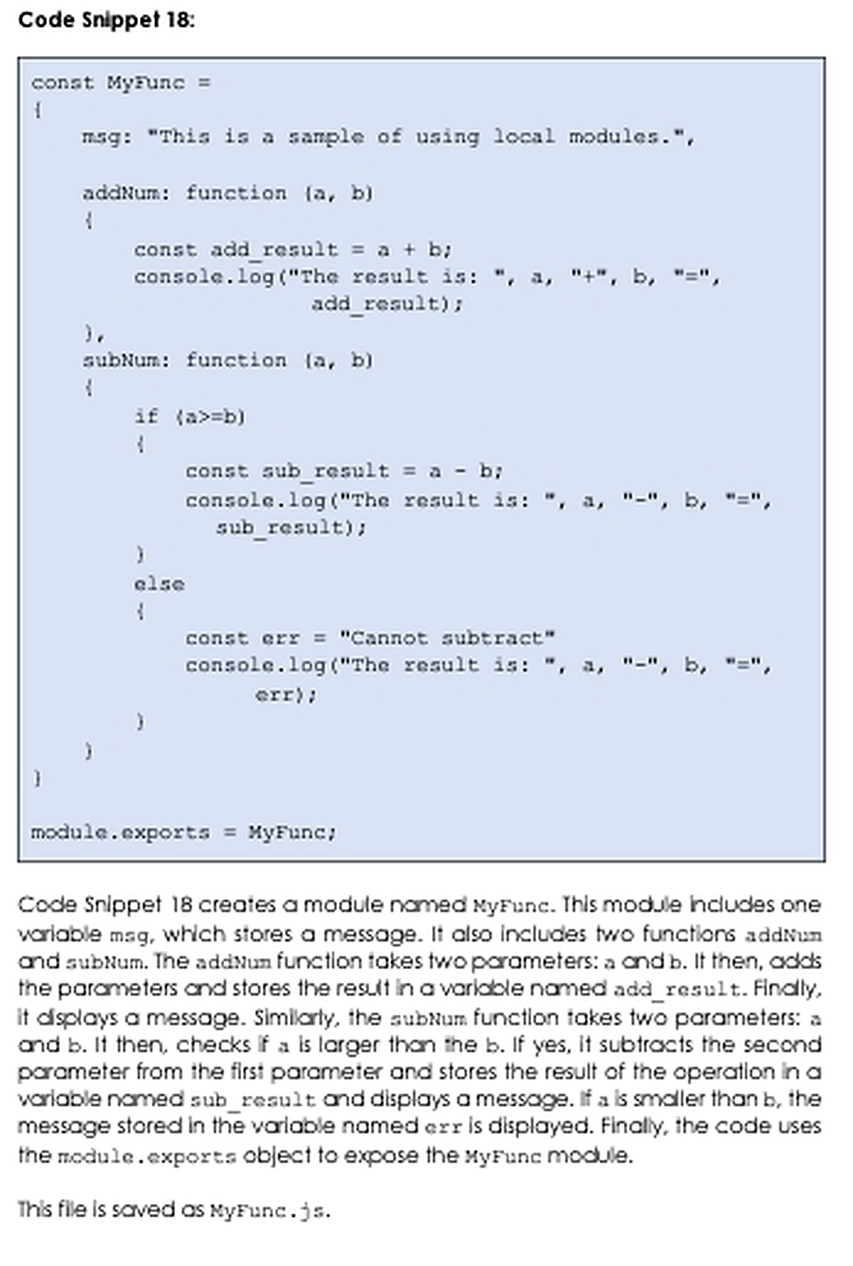 Ví dụ local module CommonJS sử dụng module exports