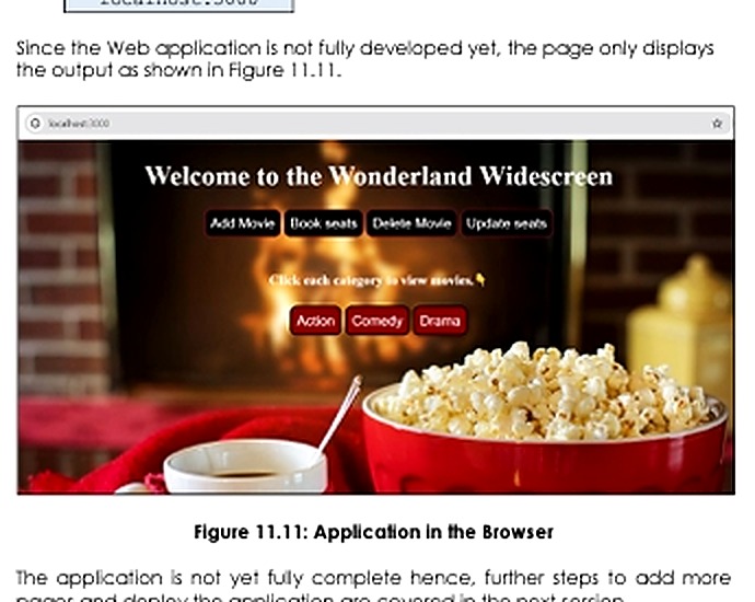 Kết quả chạy ứng dụng Wonderland Widescreen trên localhost