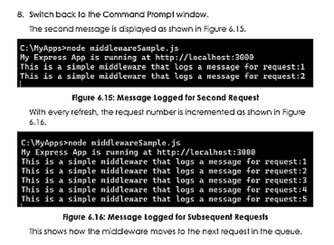 Console ghi log nhiều request qua Express middleware