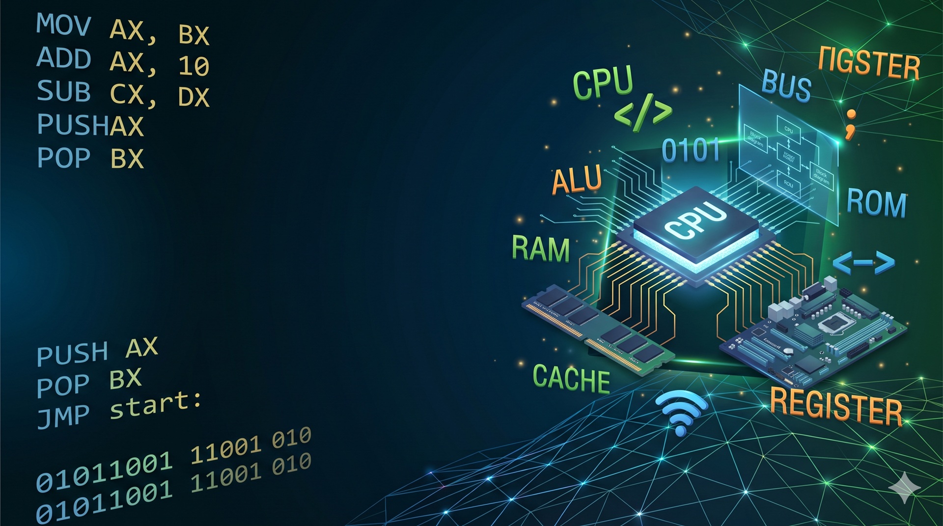 Kiến trúc máy tính: CPU, RAM, ALU, bus và bộ nhớ cache